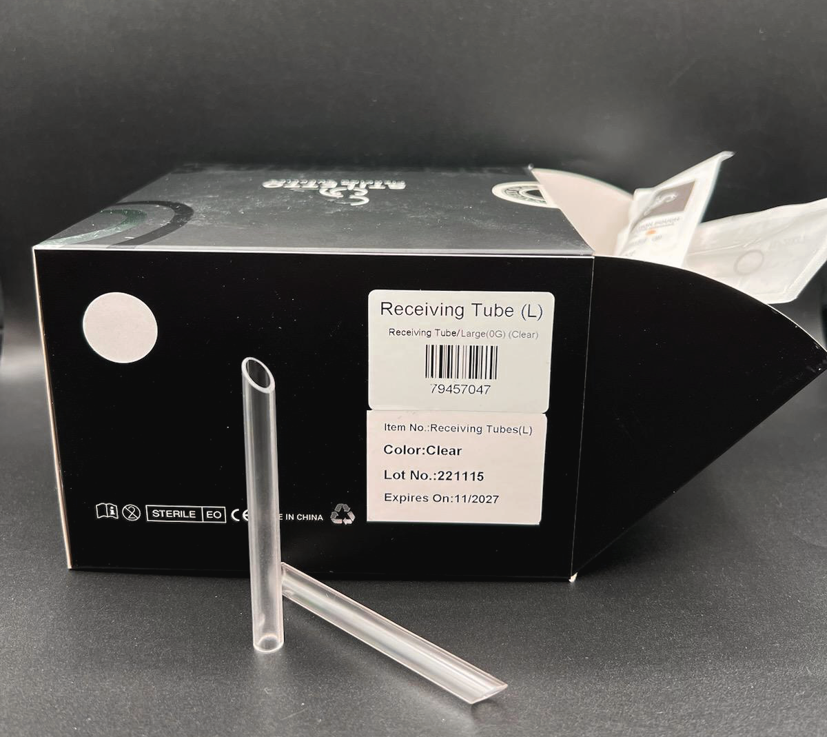 Clear Small Disposable Receiving Tube (Box of 100)